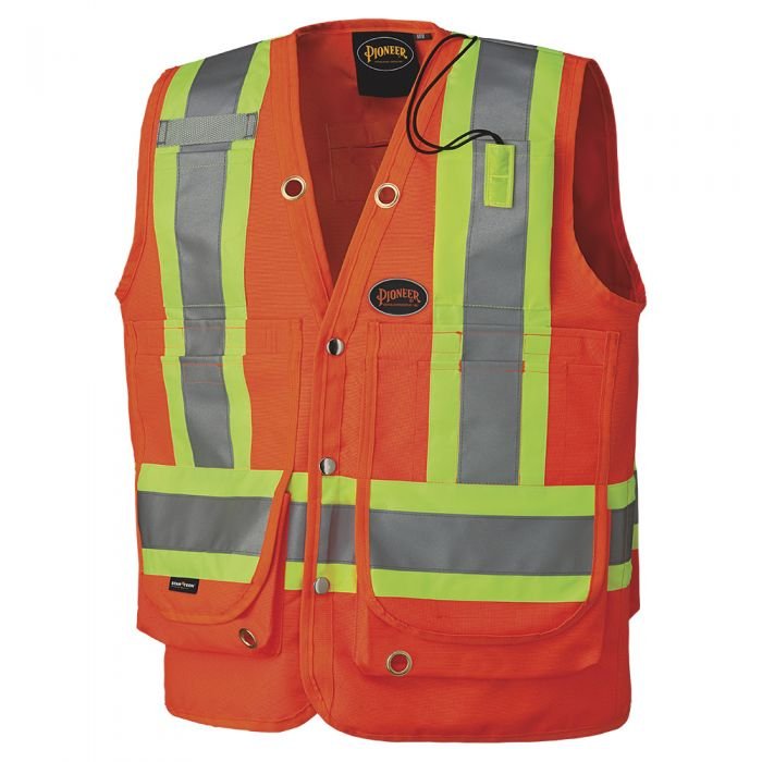 Hi-Viz Surveyor’s Safety Vest 12 Storage Pockets